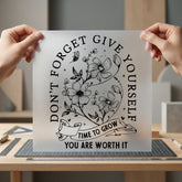Don Forget Grow Floral Floral Ready to Press DTF Transfer for Dtf