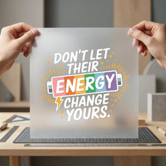 Don Let Their Energy Positive Vibes Collection Good Vibes Collection Ready to Press DTF Transfer for Dtf