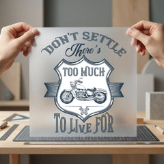 Don Settle Motorcycle Vintage Vintage Retro Ready to Press DTF Transfer for Dtf