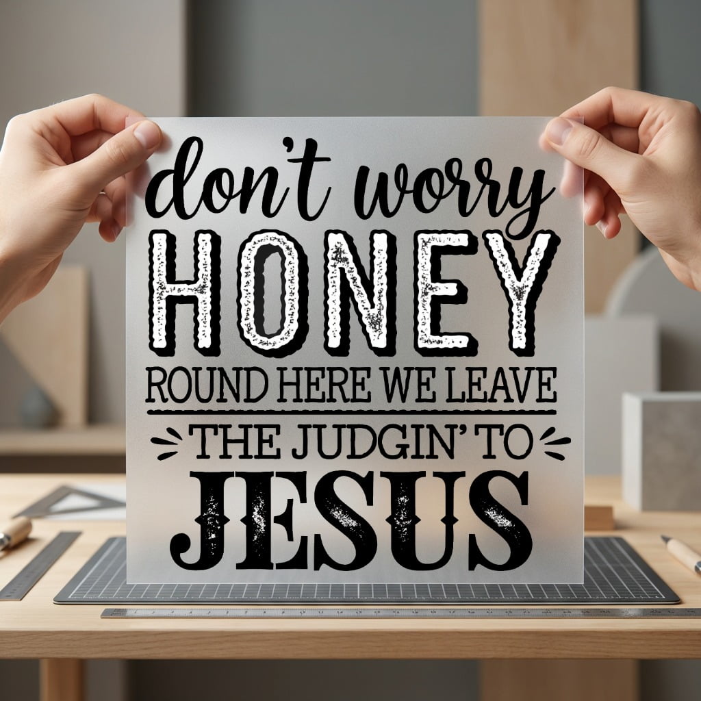 Don Worry Honey Judgin Christian Faith Ready to Press DTF Transfer for Dtf
