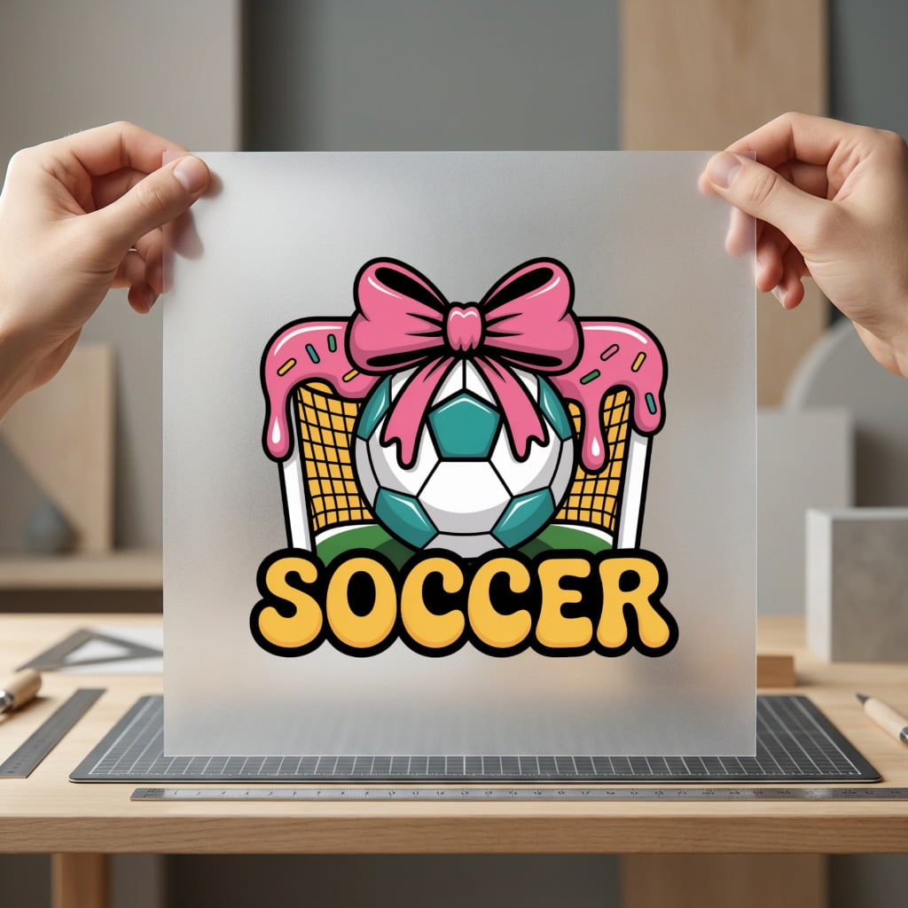 Donut Soccer Ball Bow Fitness Ready to Press DTF Transfer for Dtf