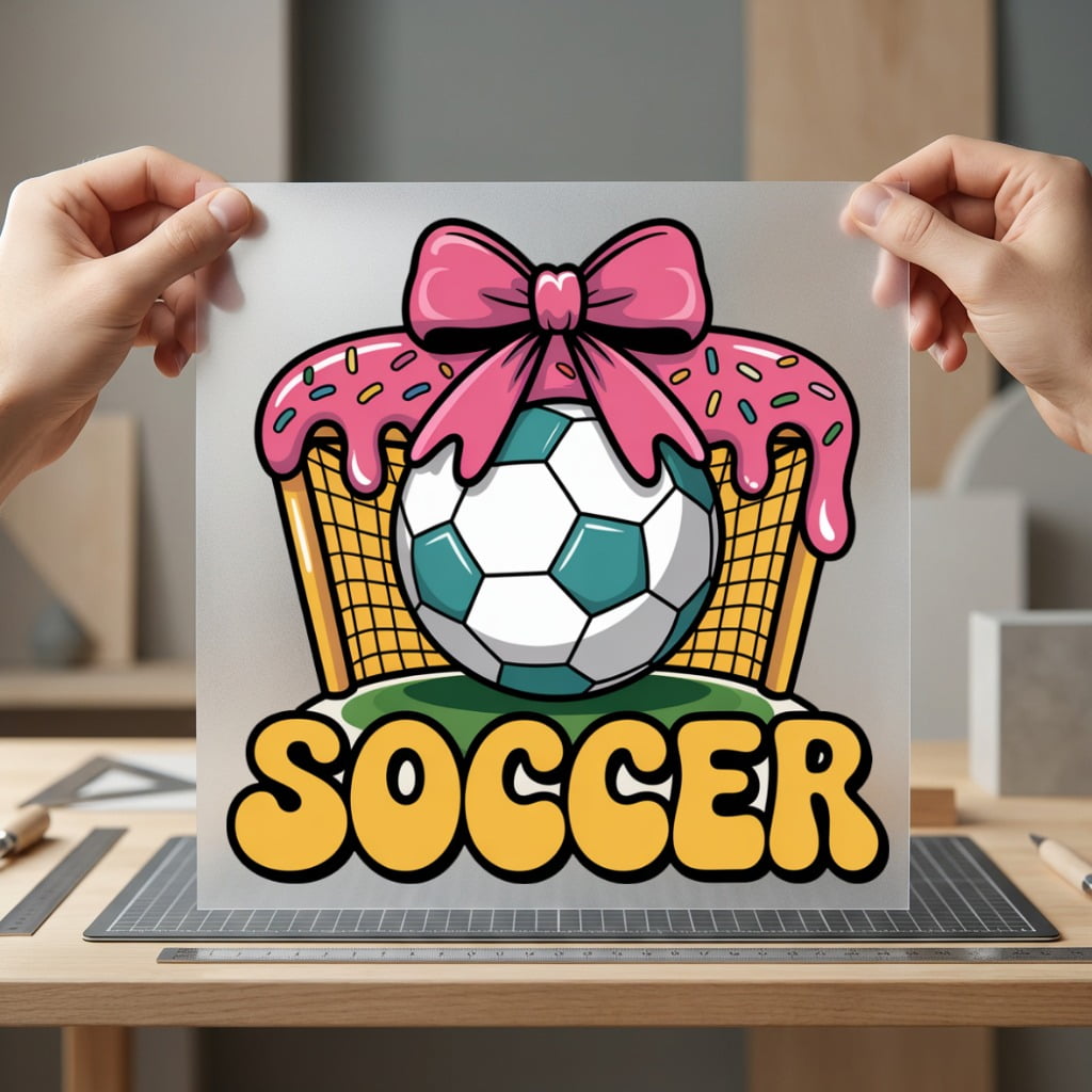 Donut Soccer Ball Sports Fitness Ready to Press DTF Transfer for Dtf