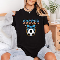 Donut Soccer Blue Bow Fitness Ready to Press DTF Transfer for Dtf