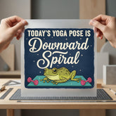Downward Spiral Yoga Frog Funny Pet Ready to Press DTF Transfer for Dtf