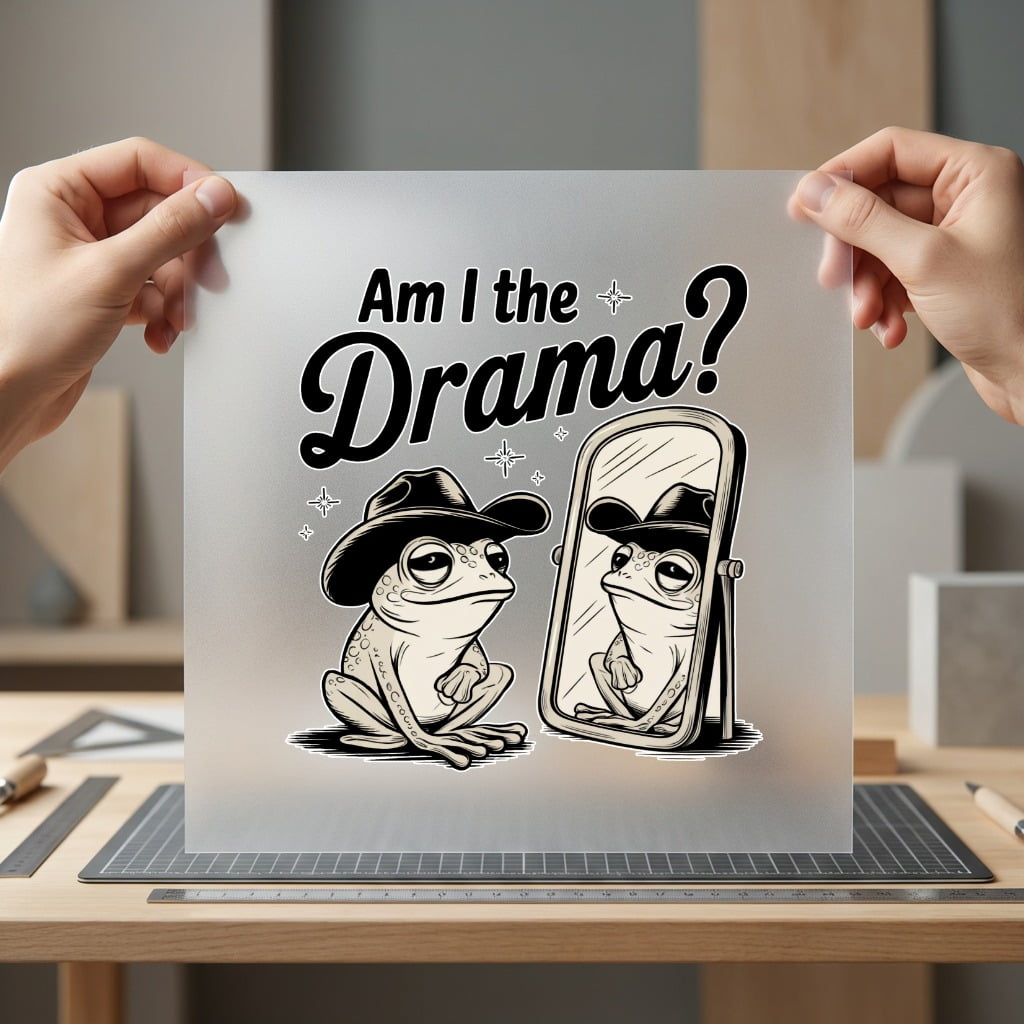 Drama Frog Retro Funny Funny Sarcastic Ready to Press DTF Transfer for Dtf