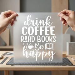 Drink Coffee Read Books Aesthetic Ready to Press DTF Transfer for Dtf