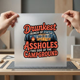 Drunko Campers Retro Camping Mom Funny Ready to Press DTF Transfer for Dtf