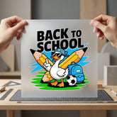 Duck Back School Funky Retro Ready to Press DTF Transfer for Dtf