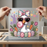 Duck Gumball Easter Pink Easter Spring Ready to Press DTF Transfer for Dtf