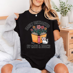Easily Distracted Cats Books Mom Dad Ready to Press DTF Transfer for Dtf