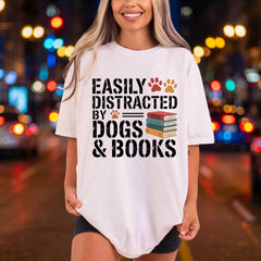 Easily Distracted Dogs Books Mom Dad Ready to Press DTF Transfer for Dtf