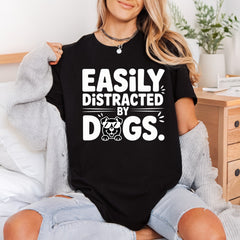 Easily Distracted Dogs Retro Mom Dad Ready to Press DTF Transfer for Dtf