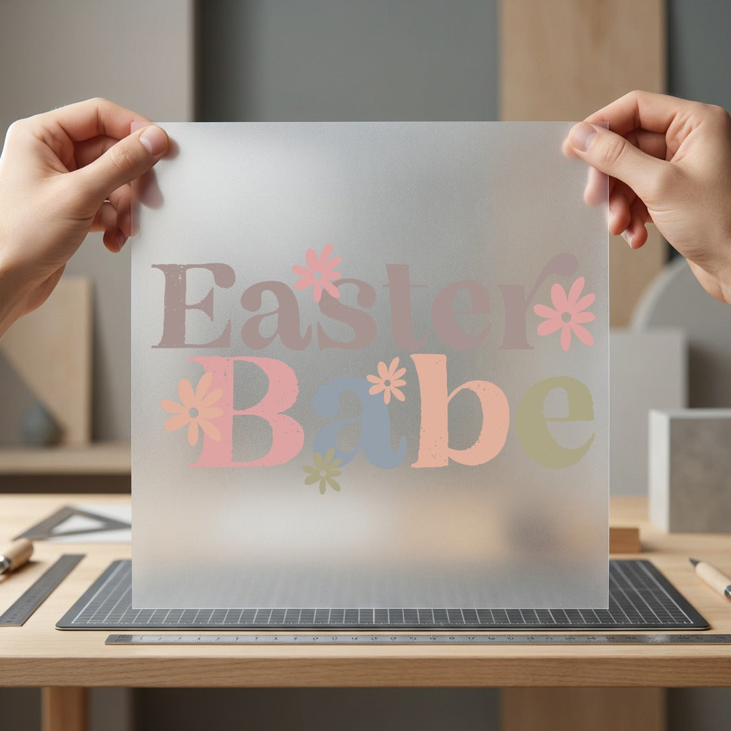 Easter Babe Pastel Retro Easter Spring Ready to Press DTF Transfer for Dtf
