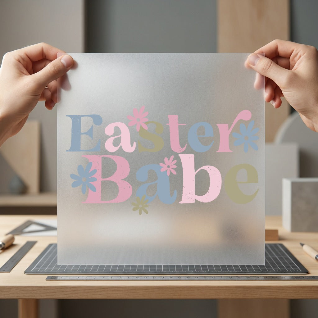 Easter Babe Pastel Retro Easter Spring Ready to Press DTF Transfer for Dtf