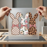 Easter Bunny Pattern Trio Easter Boho Ready to Press DTF Transfer for Dtf