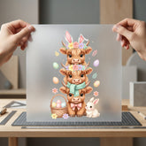 Easter Highland Cows Stack Easter Pet Ready to Press DTF Transfer for Dtf
