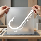Eat Sleep Fish Repeat Dad Funny Ready to Press DTF Transfer for Dtf