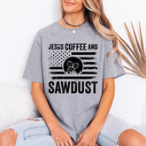 Jesus Coffee Sawdust | Faith & Craftman Tee