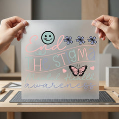 End Stigma Mental Health Good Vibes Collection Positive Vibes Collection Ready to Press DTF Transfer for Dtf