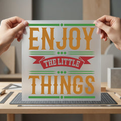 Enjoy Little Things Retro Retro Ready to Press DTF Transfer for Dtf