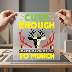 Enough Munch Reindeer Christmas Christmas Ready to Press DTF Transfer for Dtf