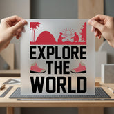 Explore World Hike Scene Aesthetic Camping Ready to Press DTF Transfer for Dtf