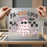 Fa-boo-lous Ghost Retro Halloween Halloween Vintage Ready to Press DTF Transfer for Dtf