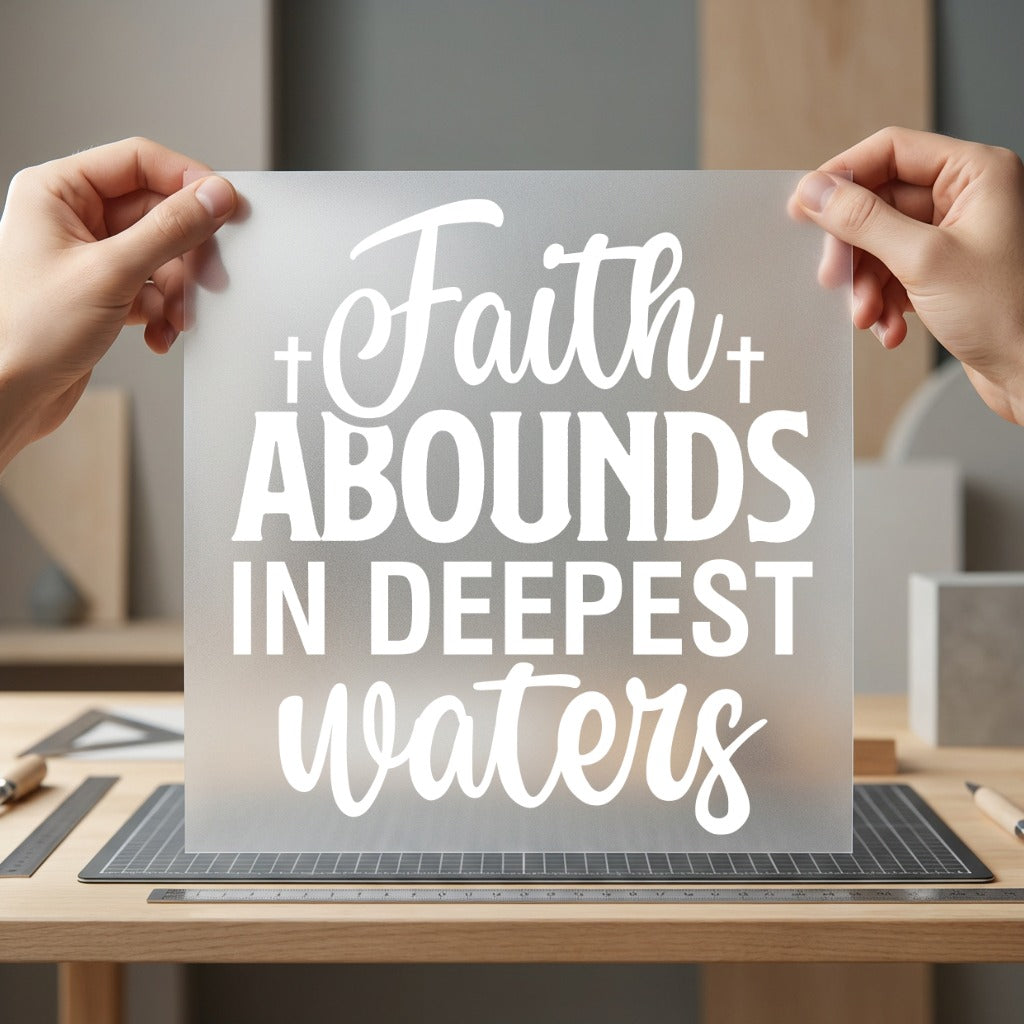 Faith Abounds Deepest Waters Christian Faith Ready to Press DTF Transfer for Dtf