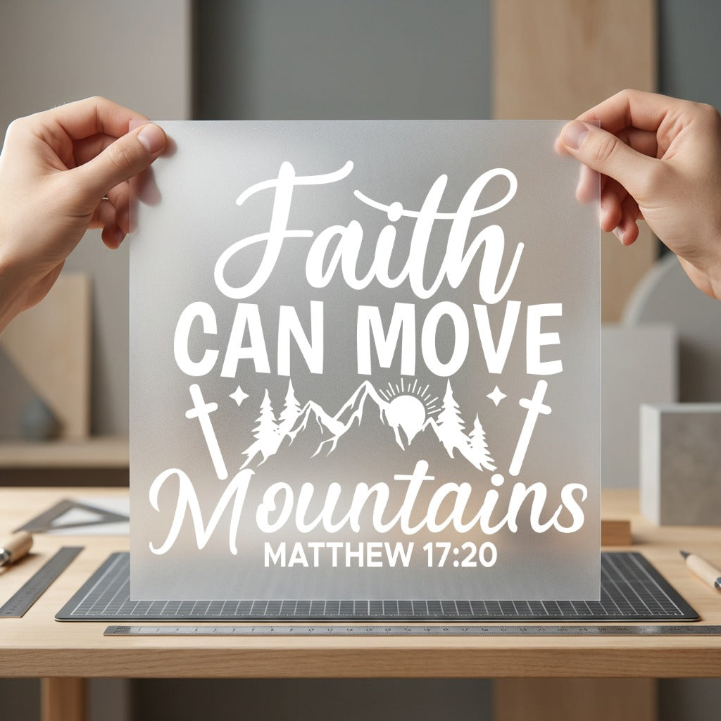 Faith Can Move Mountains Christian Faith Ready to Press DTF Transfer for Dtf