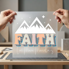 Faith Can Move Mountains Christian Faith Ready to Press DTF Transfer for Dtf