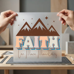 Faith Can Move Mountains Christian Faith Ready to Press DTF Transfer for Dtf