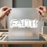 Faith Distressed Text Grunge Christian Faith Ready to Press DTF Transfer for Dtf