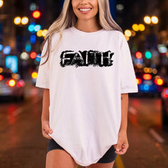 Faith Distressed Text Grunge Christian Faith Ready to Press DTF Transfer for Dtf