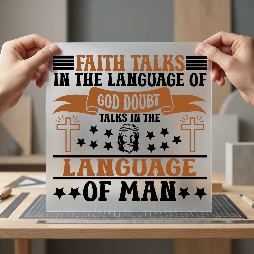 Faith Doubt Quote Christian Christian Faith Ready to Press DTF Transfer for Dtf