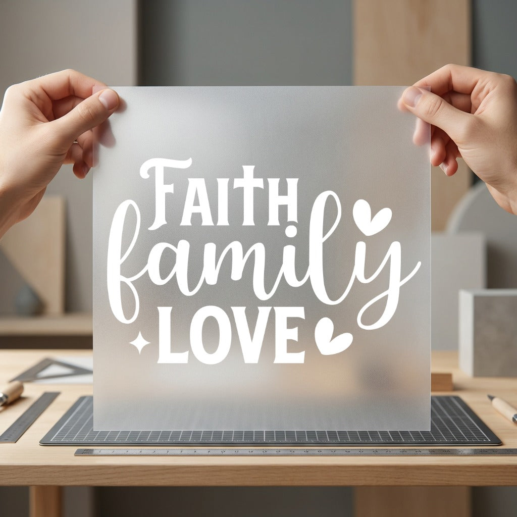 Faith Family Love Script Christian Faith Ready to Press DTF Transfer for Dtf