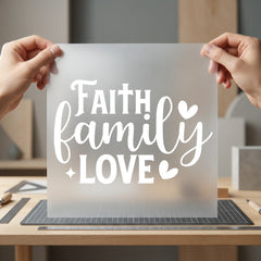 Faith Family Love Script Christian Faith Ready to Press DTF Transfer for Dtf