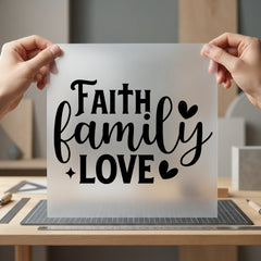 Faith Family Love Script Christian Faith Ready to Press DTF Transfer for Dtf