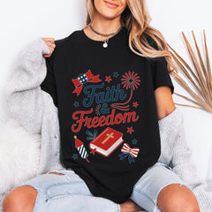 Faith & Freedom | Patriotic Christian Tee - Luckets.com