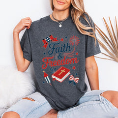 Faith & Freedom | Patriotic Christian Tee - Luckets.com
