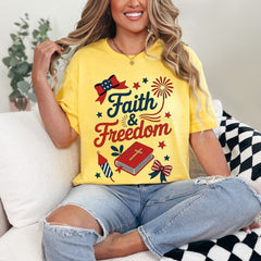 Faith & Freedom | Patriotic Christian Tee - Luckets.com
