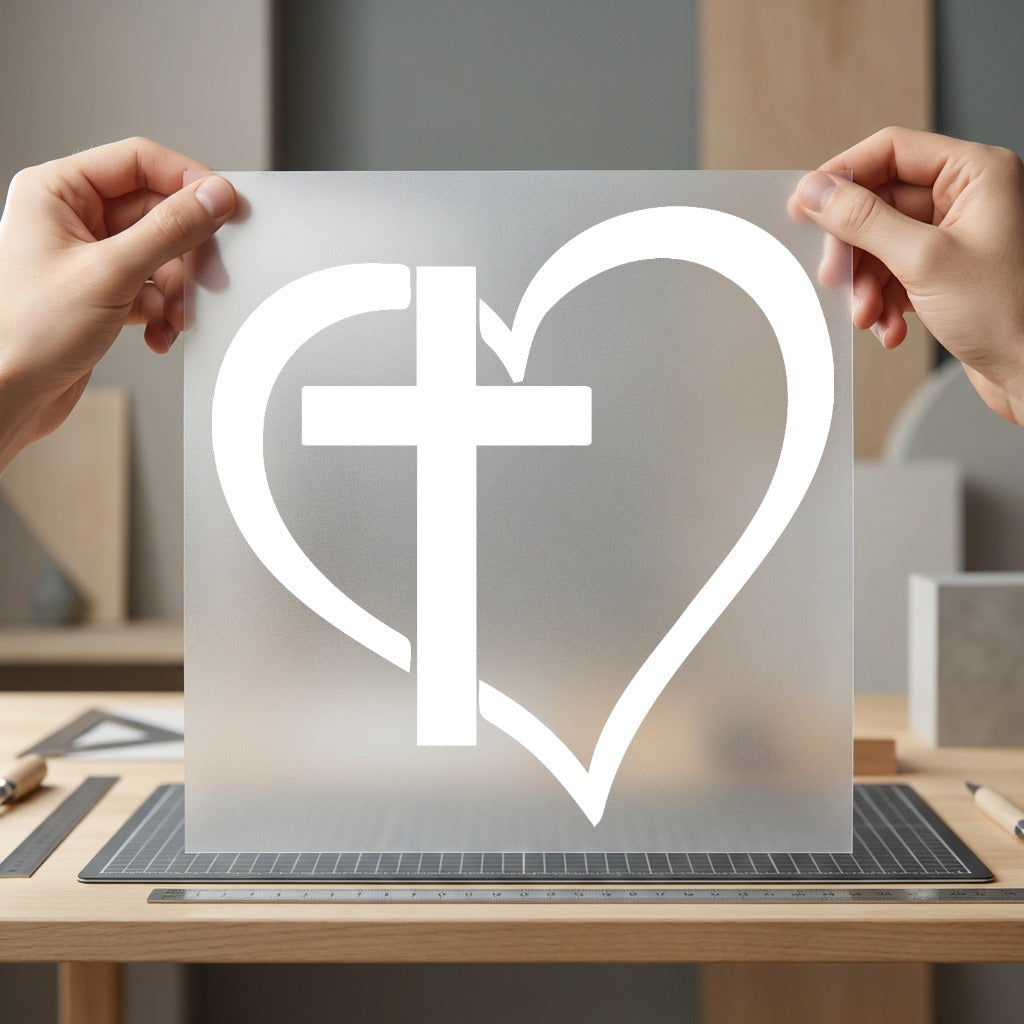 Faith Heart Cross Christian Christian Faith Ready to Press DTF Transfer for Dtf