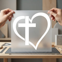 Faith Heart Cross Christian Christian Faith Ready to Press DTF Transfer for Dtf
