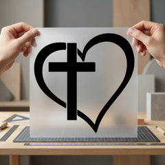 Faith Heart Cross Christian Christian Faith Ready to Press DTF Transfer for Dtf