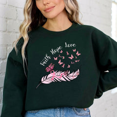 Faith Hope Love | Breast Cancer Awareness Sweatshirt - Luckets.com