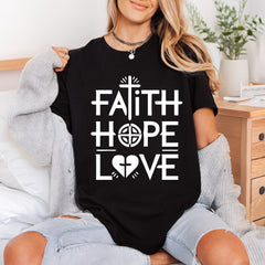 Faith Hope Love Christian Christian Faith Ready to Press DTF Transfer for Dtf