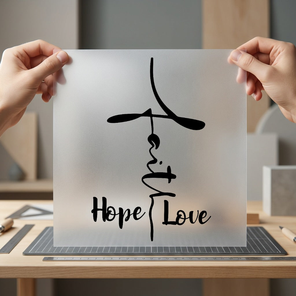 Faith Hope Love Cross Christian Faith Ready to Press DTF Transfer for Dtf