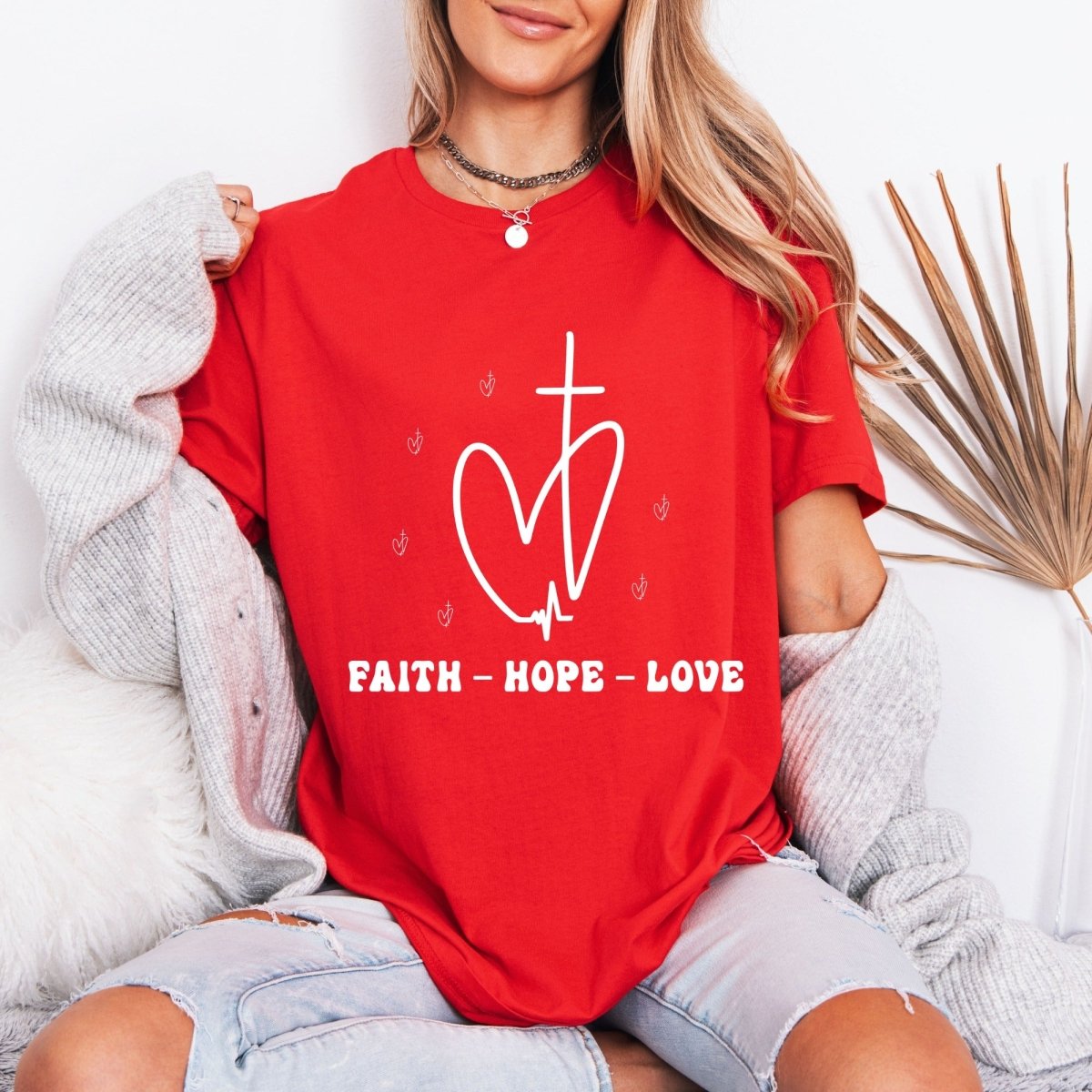 Faith Hope Love | Heartfelt Christian Faith Tee - Luckets.com