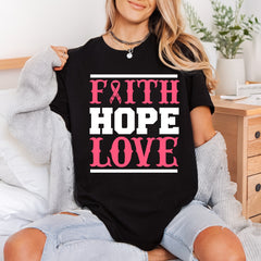 Faith Hope Love Pink Christian Faith Ready to Press DTF Transfer for Dtf
