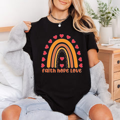 Faith Hope Love Rainbow Christian Faith Ready to Press DTF Transfer for Dtf