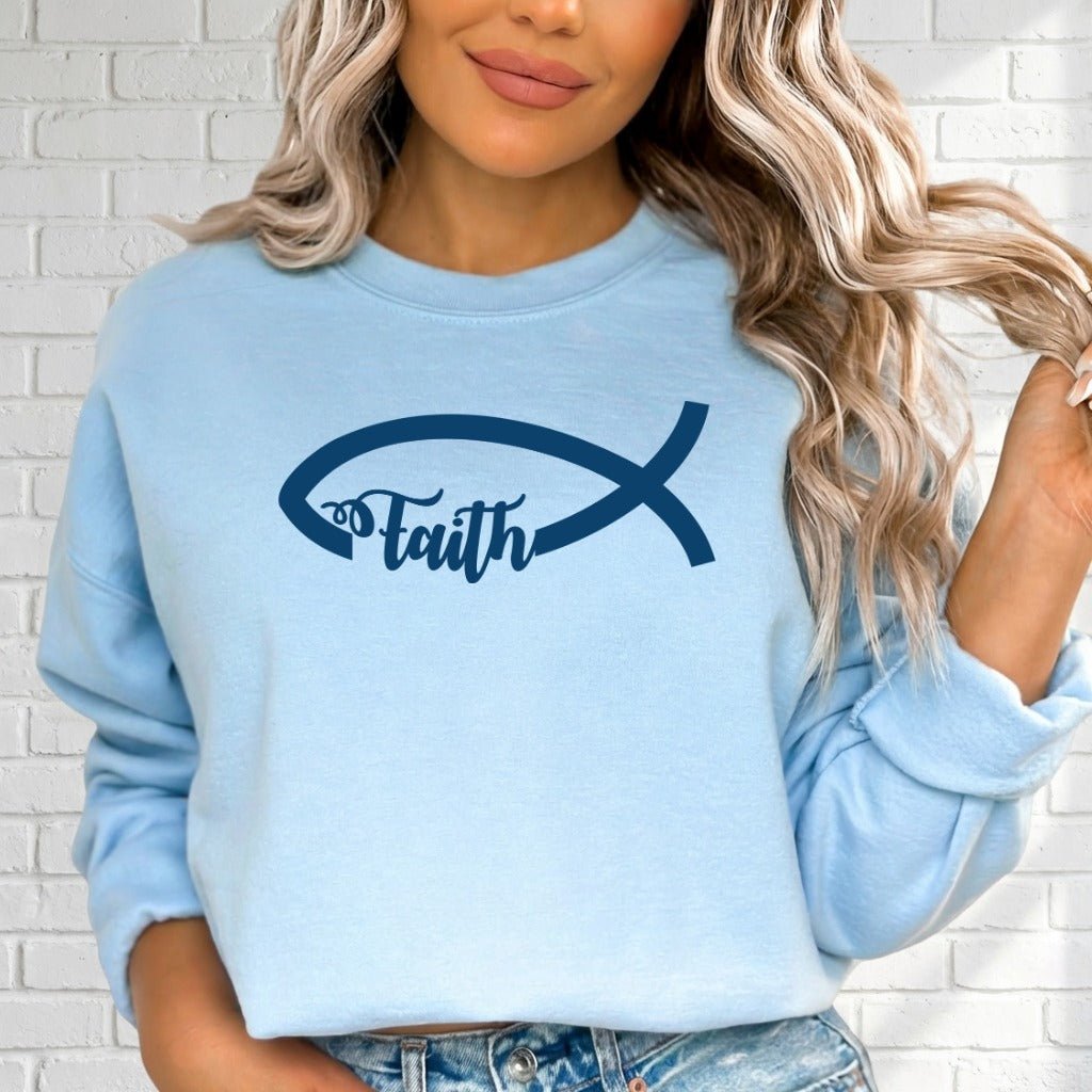 Faith Ichthys | Christian Identity Sweatshirt - Luckets.com